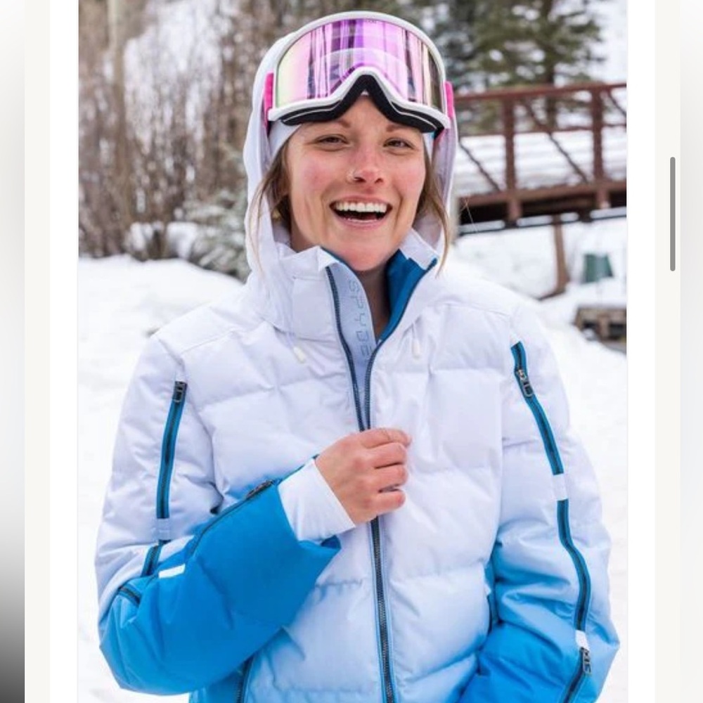 NWT $650 Spyder Womens Falline Faux Fur Down Ski Jacket Gortex